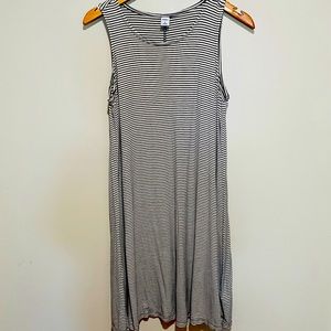 Old Navy Women's Black and White Striped Dress Size M